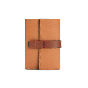 Luxury Small vertical wallet in soft grained calfskin